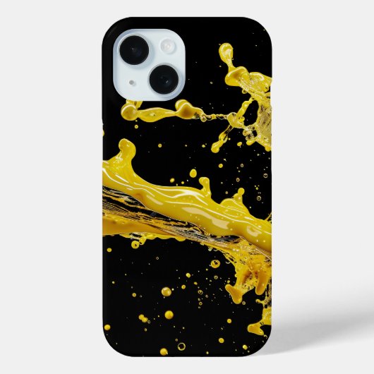 Golden Splash Dynamics iPhone Case (Achterkant)