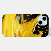 Golden Splash Dynamics iPhone Case (Achterkant (horizontaal))