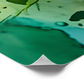 Golden Splash en Emerald Waves Poster (Hoek)