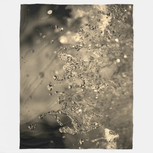 Golden Splash Fleece Deken (Voorkant)