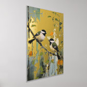 Golden Splendor met Azure Birds Poster Folie Gold (Laagn)