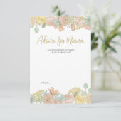 Golden spring baby shower advieskaarten kaart (Staand voorkant)