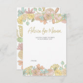 Golden spring baby shower advieskaarten kaart (Voorkant / Achterkant)