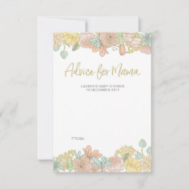 Golden spring baby shower advieskaarten kaart