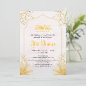 Golden Spring Branch Iftar Dinner Invitation Kaart (Staand voorkant)