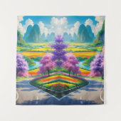 Golden Spring Escape - Schilderachtig Natuur Wandkleed (Voorkant)