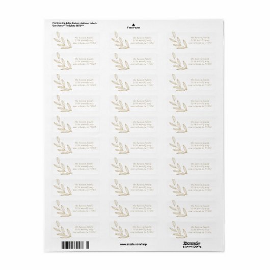 Golden Sprout Return Label (Full Sheet)