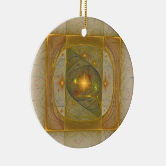 Golden Square Circle Ornament (Rechts)