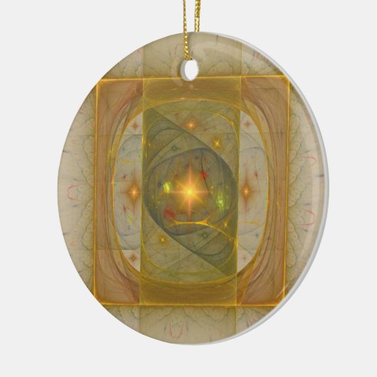 Golden Square Circle Ornament (Links)