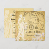 Golden Squared Eenmaal op time uitnodiging (Voorkant / Achterkant)