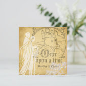 Golden Squared Eenmaal op time uitnodiging (Staand voorkant)