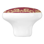 Golden Squares Wine Keramische Knop (Zijkant)