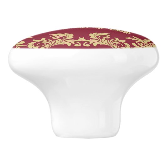 Golden Squares Wine Keramische Knop (Zijkant)