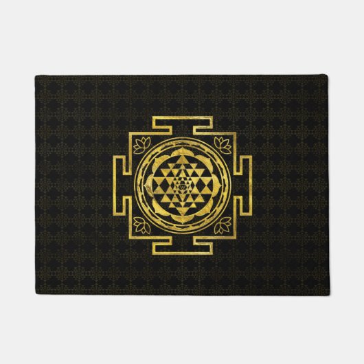 Golden Sri Yantra/Sri Chakra Deurmat (Voorkant)