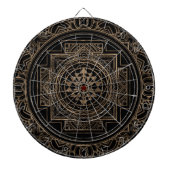 Golden Sri Yantra/Sri Chakra in lotus Dartbord (Voorkant)