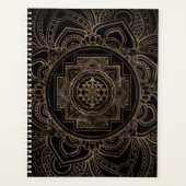 Golden Sri Yantra/Sri Chakra in lotus Planner (Voorkant)