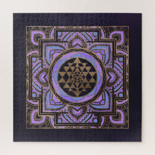 Golden Sri Yantra/Sri Chakra in pastellotus Legpuzzel