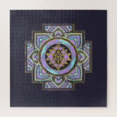 Golden Sri Yantra/Sri Chakra in pastellotus Legpuzzel (Verticaal)