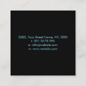 Golden Sri Yantra/Sri Chakra in pastellotus Vierkante Visitekaartje (Achterkant)