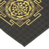 Golden Sri Yantra/Sri Chakra Korte Tafelloper (Hoek)