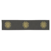 Golden Sri Yantra/Sri Chakra Korte Tafelloper (Horizontaal)