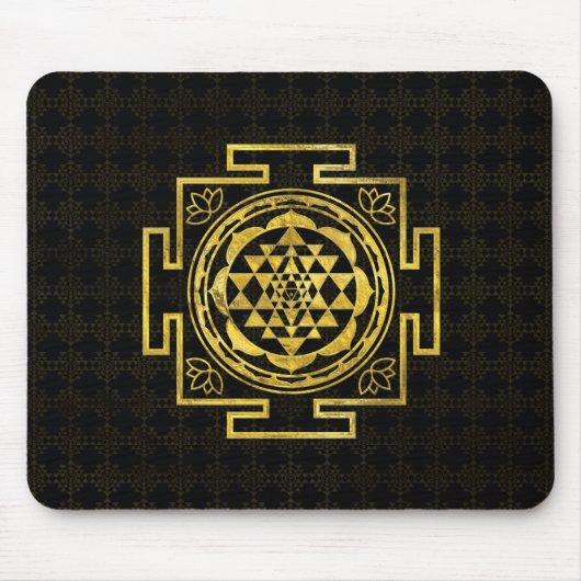 Golden Sri Yantra/Sri Chakra Muismat (Voorkant)
