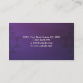 Golden Sri Yantra / Sri Chakra op paarse Visitekaartje (Achterkant)