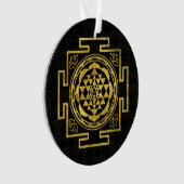 Golden Sri Yantra/Sri Chakra Ornament (voorkant)