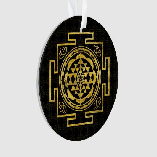 Golden Sri Yantra/Sri Chakra Ornament (voorkant)