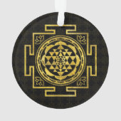 Golden Sri Yantra/Sri Chakra Ornament (achterkant)