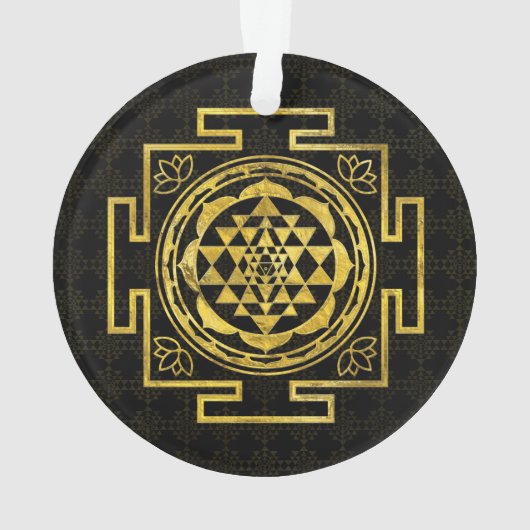 Golden Sri Yantra/Sri Chakra Ornament (achterkant)