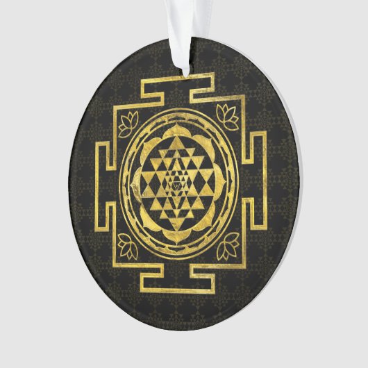 Golden Sri Yantra/Sri Chakra Ornament (voorkant)