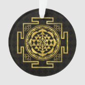 Golden Sri Yantra/Sri Chakra Ornament (voorkant)