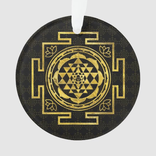 Golden Sri Yantra/Sri Chakra Ornament (voorkant)