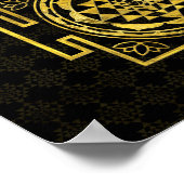 Golden Sri Yantra/Sri Chakra Poster (Hoek)