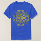 Golden Sri Yantra Sri Chakra T-shirt (Design voorkant)