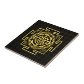 Golden Sri Yantra/Sri Chakra Tegeltje (Zijkant)