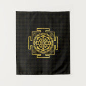 Golden Sri Yantra/Sri Chakra Wandkleed (Voorkant)