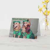 Golden St. Patrick's Day Bagpipers Kaart (Gele Bloem)