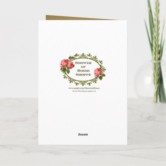 Golden St. Therese, het kleine Wenskaart Kaart (Achterkant)