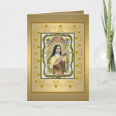 Golden St. Therese, het kleine Wenskaart Kaart (Voorkant)