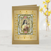 Golden St. Therese, het kleine Wenskaart Kaart (Gele Bloem)