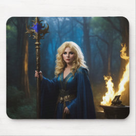 Golden Staff Sorceress van de Magic Bossen Muismat