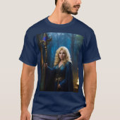 Golden Staff Sorceress van de Magic Bossen T-shirt (Voorkant)