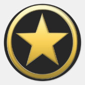 Golden Star Badge - Stickers (Voorkant)