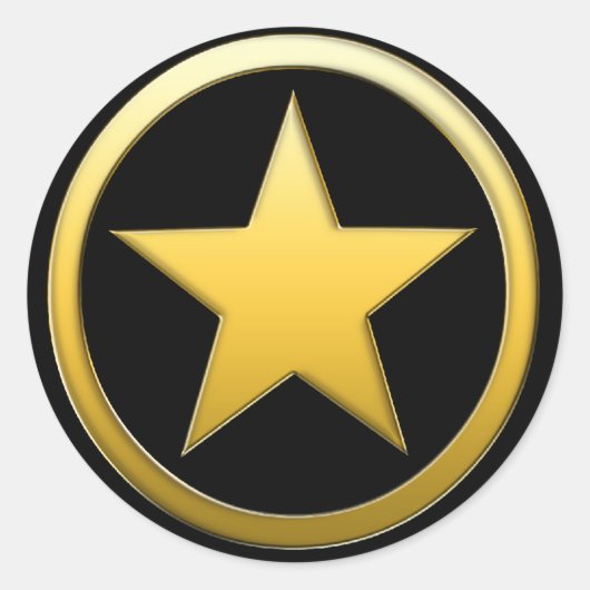Golden Star Badge - Stickers (Voorkant)