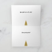 Golden Star en boom Feestdagen Kaart (Binnen)