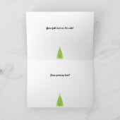 Golden Star en Green Tree Holiday Kaart (Binnen)