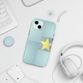 Golden Star Excellence Elegant getextureerd Blauwg Case-Mate iPhone Case