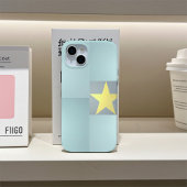 Golden Star Excellence Elegant getextureerd Blauwg Case-Mate iPhone Case